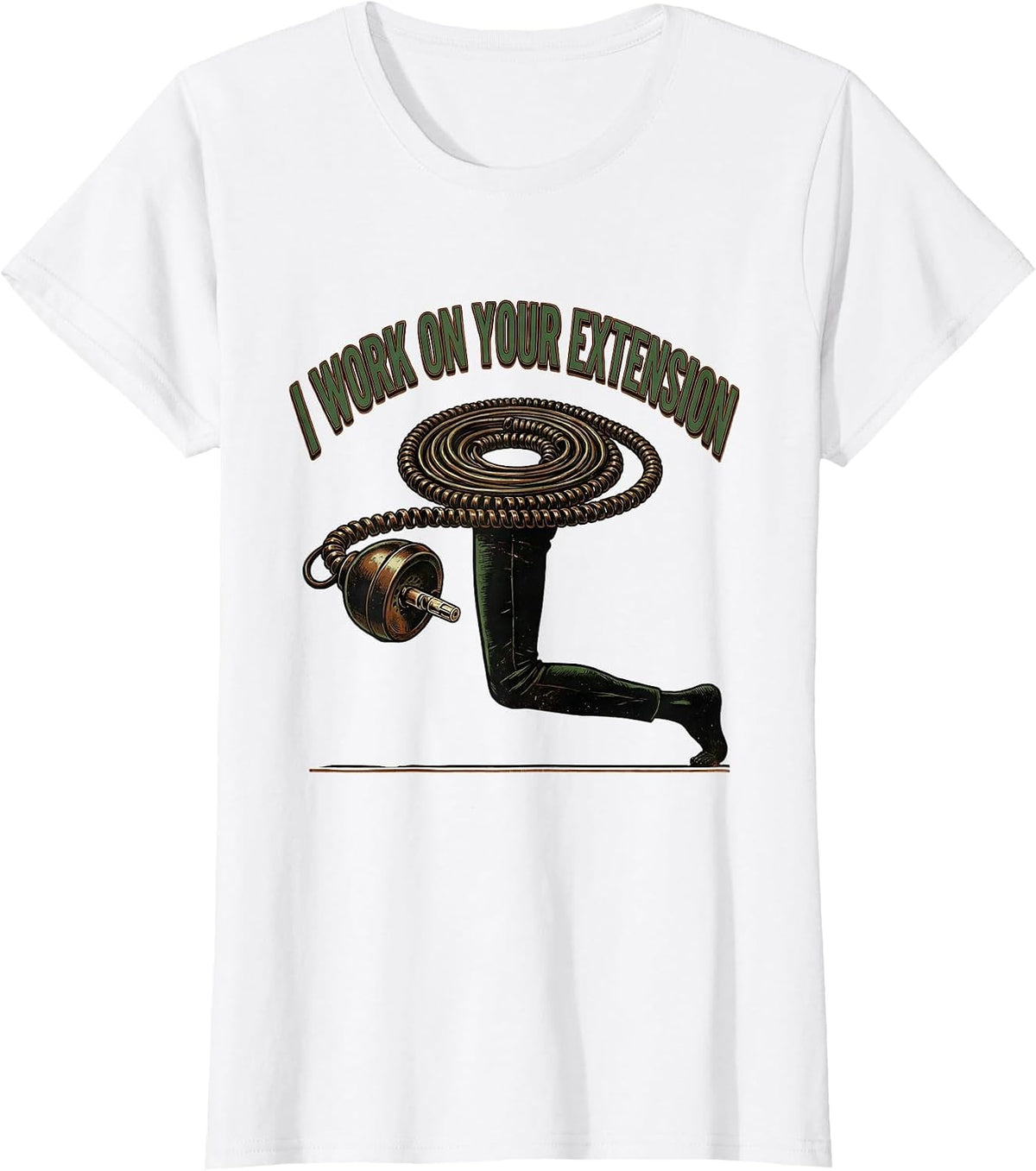 I Work On Your Extension Vintage Physical Therapist Funny T-Shirt - White