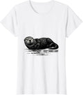 Women's I Keep Things Light Funny Sea Otter Lover Nature Humor T-Shirt - White