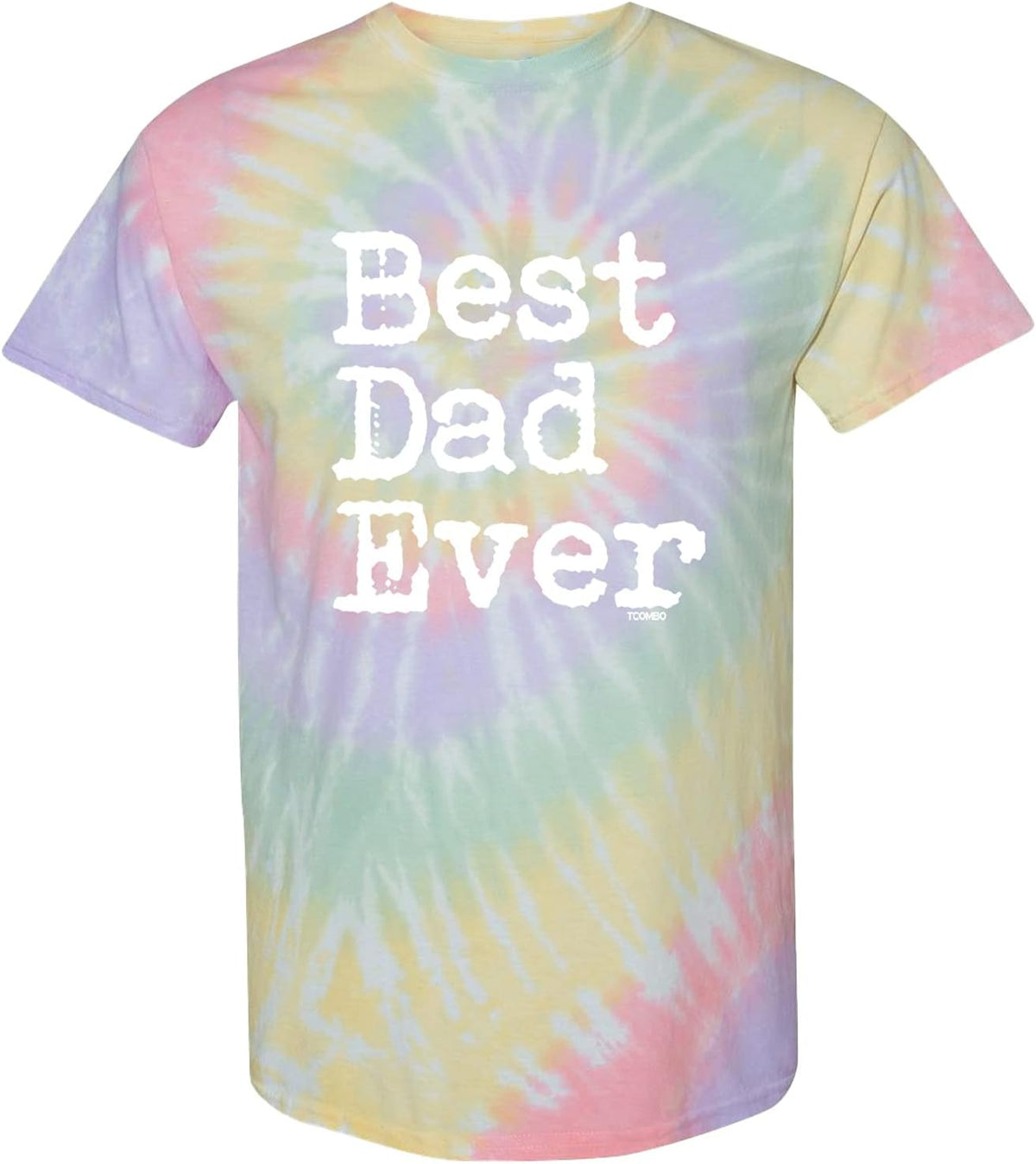 Best Dad Ever - Father's Day Papa Men's T-Shirt - White - Hawaiian Breeze Tie Dye