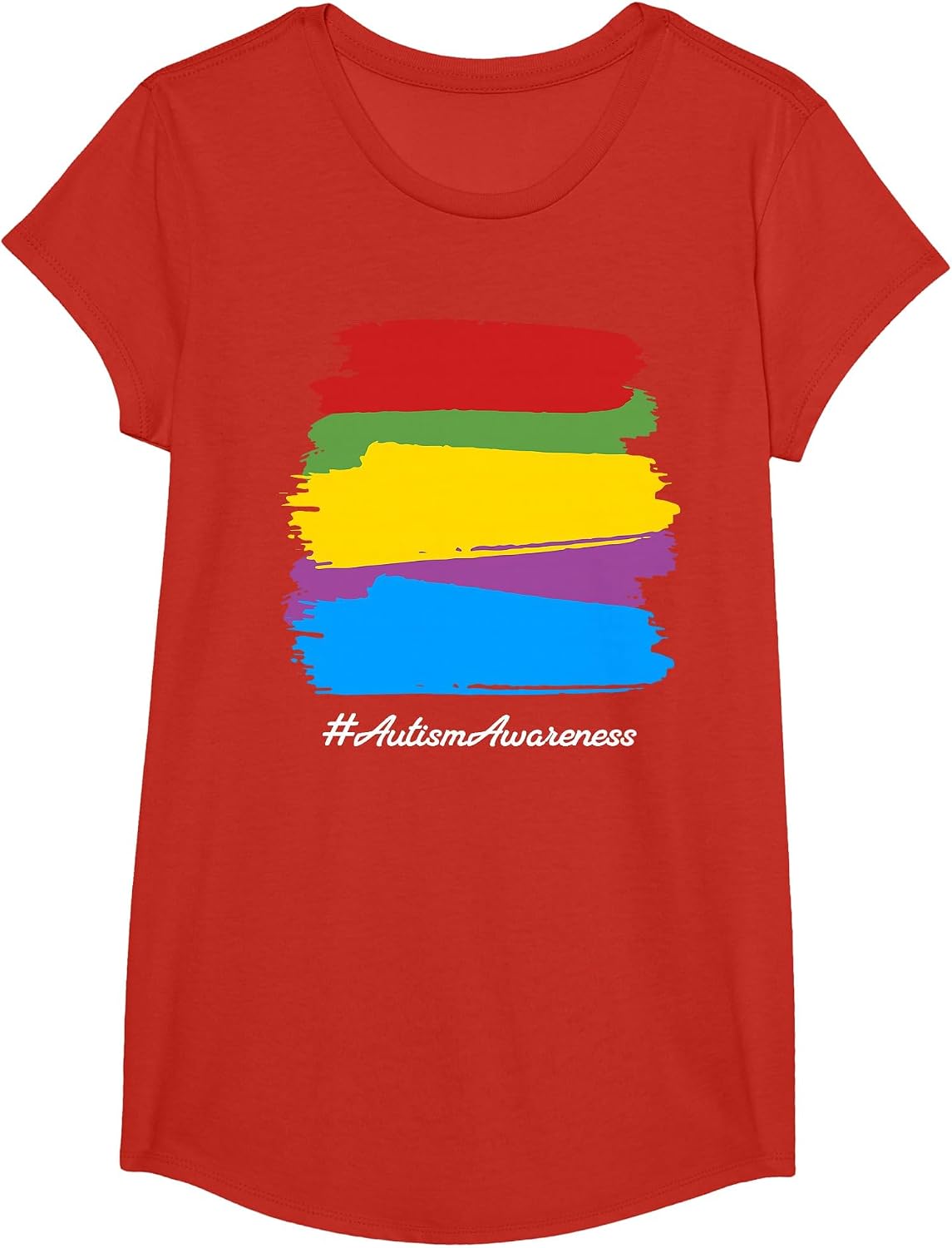 Autism Awareness Cute T-Shirt - Girls Red