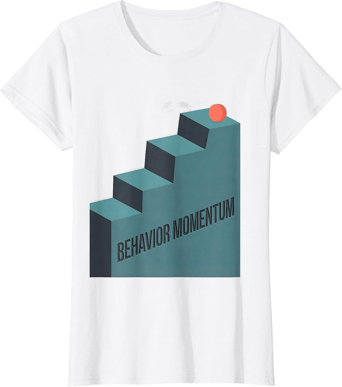 Behavior Momentum Flat Vector ABA Therapist Behavior Analyst T-Shirt - White