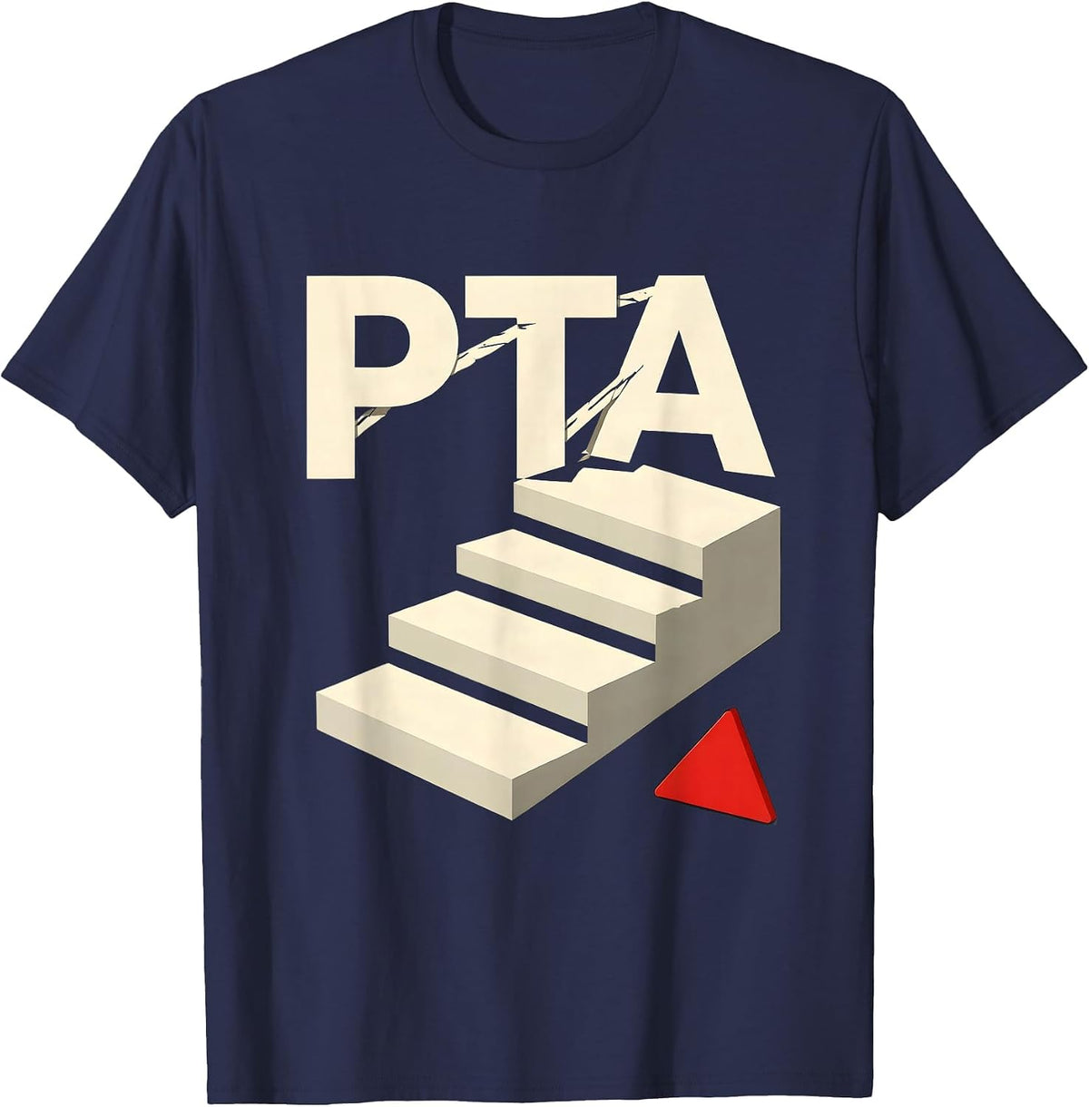 PTA Stencil Graphic Occupational Therapy Physical Therapy OT T-Shirt - Navy Blue