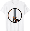 Men's Corgi Minimalist Breed Lover Retro Humor T-Shirt - White