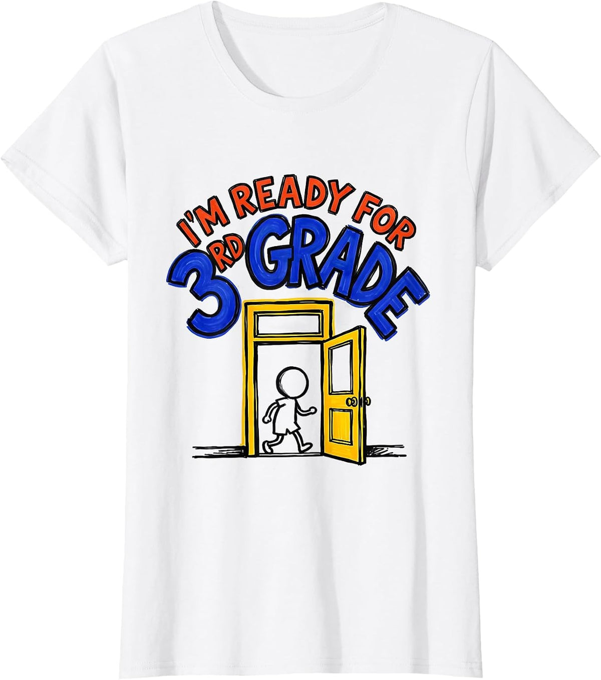 I’m Ready For 3rd Grade Funny Back To School Kids Teachers T-Shirt - White