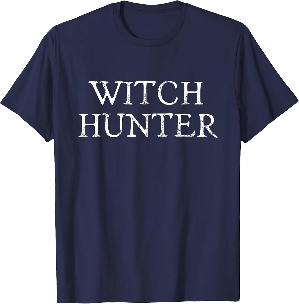 Witch Hunter Halloween Costume Easy Lazy T-Shirt - Navy Blue