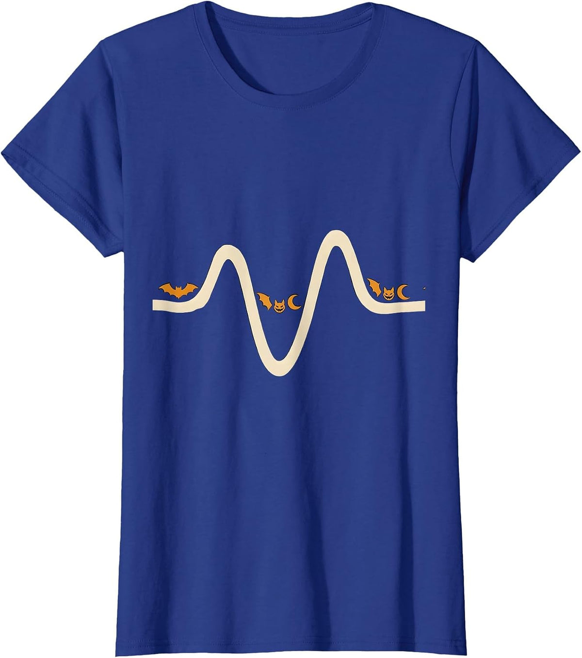 Women's Calm Waveform 911 Dispatcher Halloween Tribute T-Shirt - Royal Blue