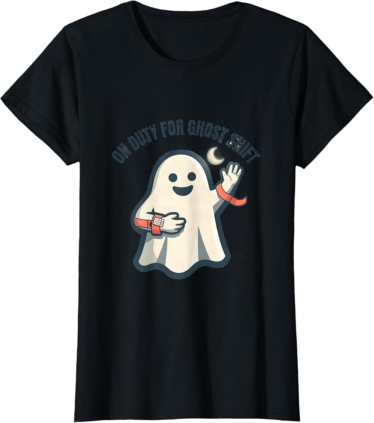 Women's On Duty For Ghost Shift Funny SPED Paraprofessional T-Shirt - Black