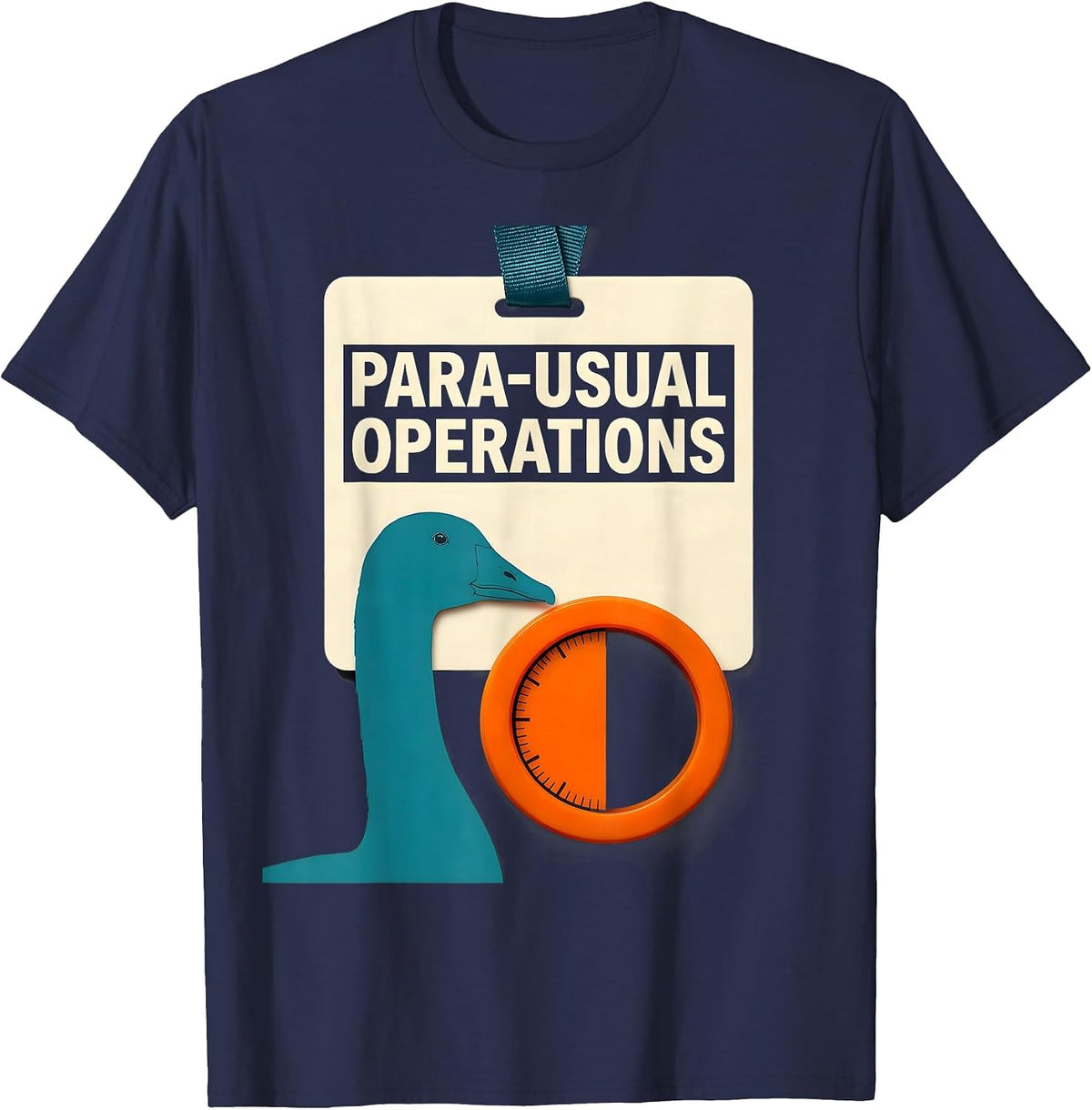 Para-Usual Operations Funny Paraprofessional Goose SPED T-Shirt - Navy Blue