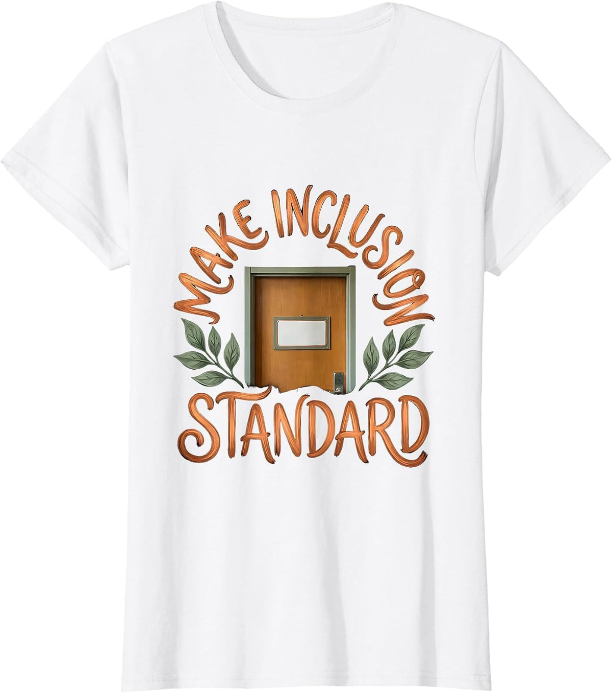 Make Inclusion Standard Boho Special Education Teacher T-Shirt - White