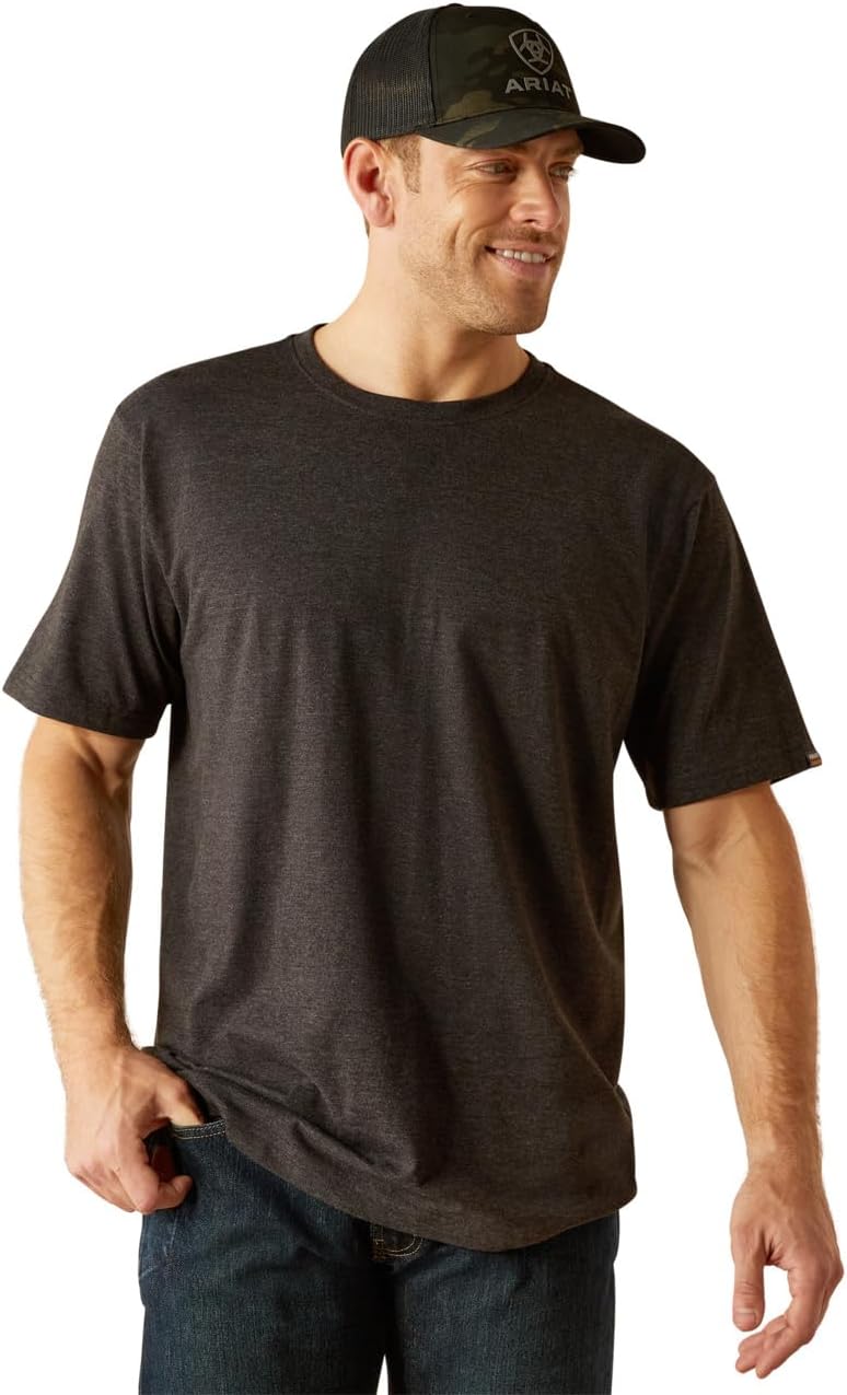 Ariat Men's Rebar Cotton Strong Standard T-Shirt - Charcoal Heather
