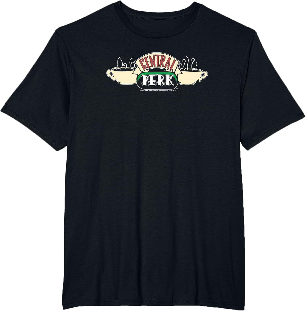 Friends Central Perk Coffee Cup Logo T-Shirt - Black