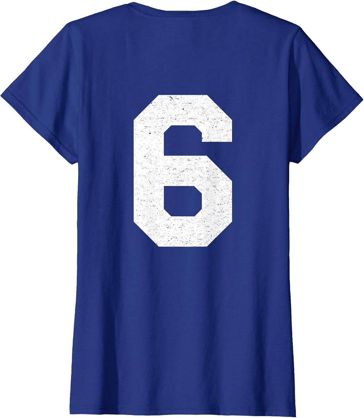 #6 Jersey Uniform Varsity Sports Number, 6th Birthday T-Shirt - Royal Blue