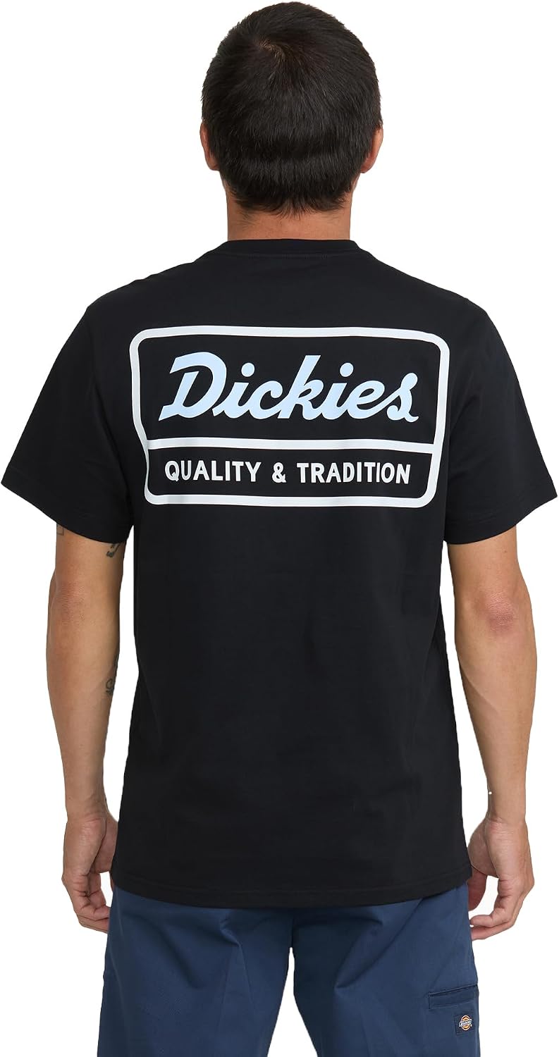 Dickies Men's Construction Crew Short Sleeve T-Shirt - Patch \/ Black