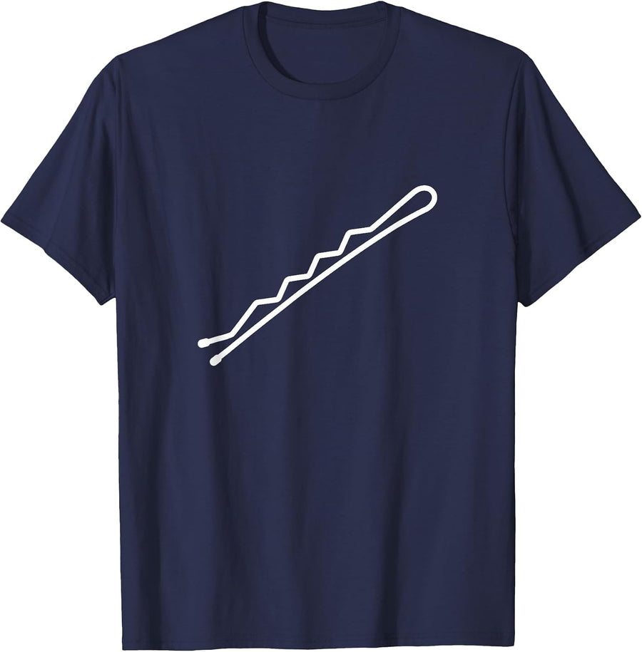 Bobby Pin Hairdresser Hairdresser Hair Pin T-Shirt - Navy Blue
