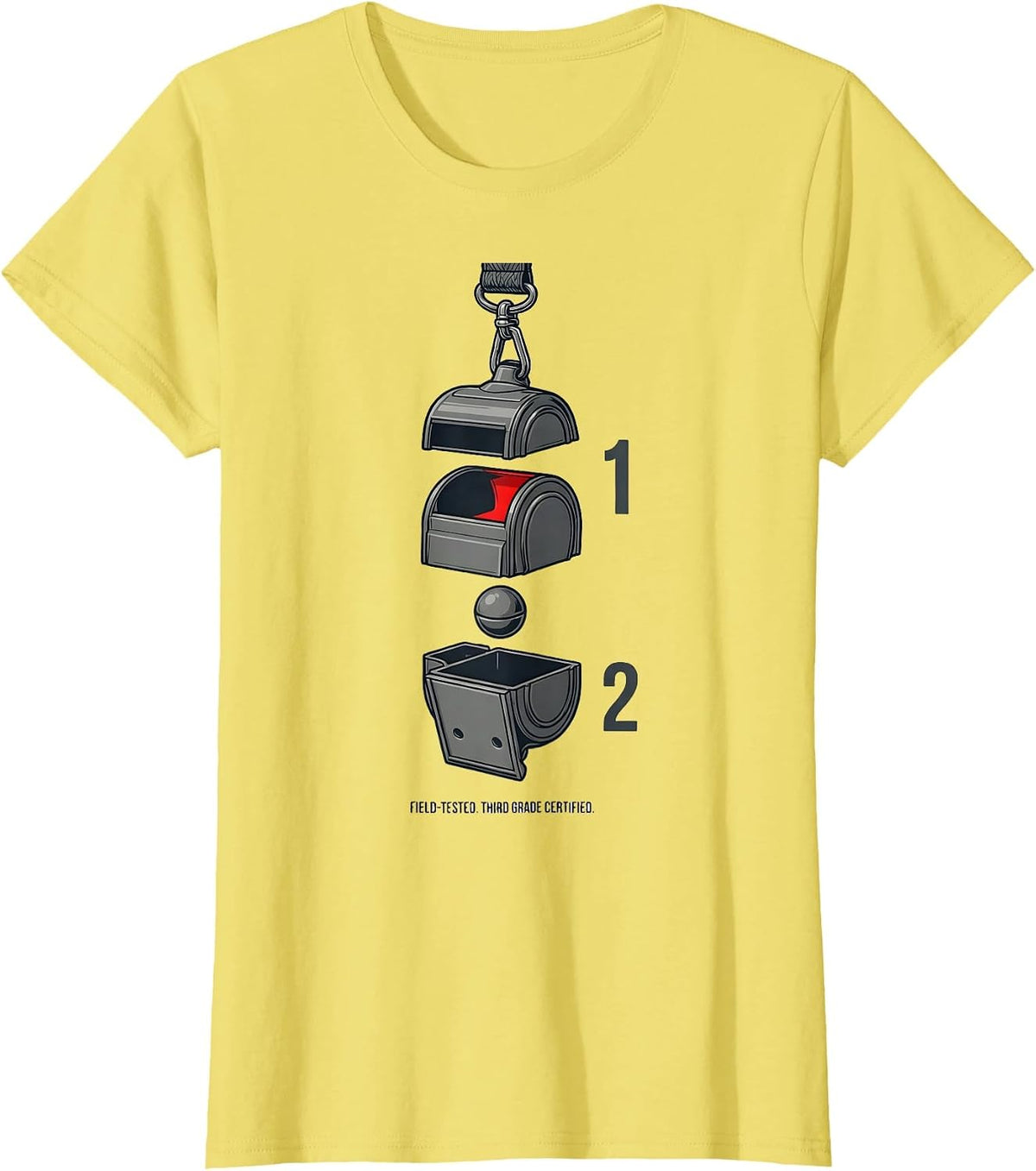 Field-Tested Third Grade Certified Teacher Back To School T-Shirt - Lemon Yellow