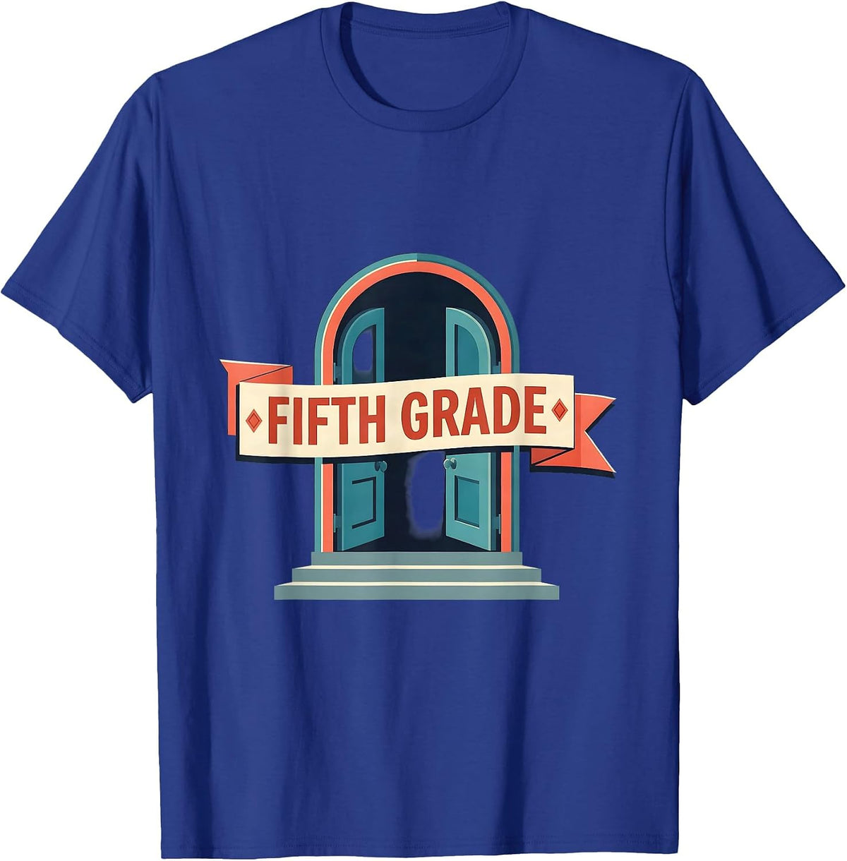 Fifth Grade Cute Preppy Back To School Elementary Girl T-Shirt - Royal Blue