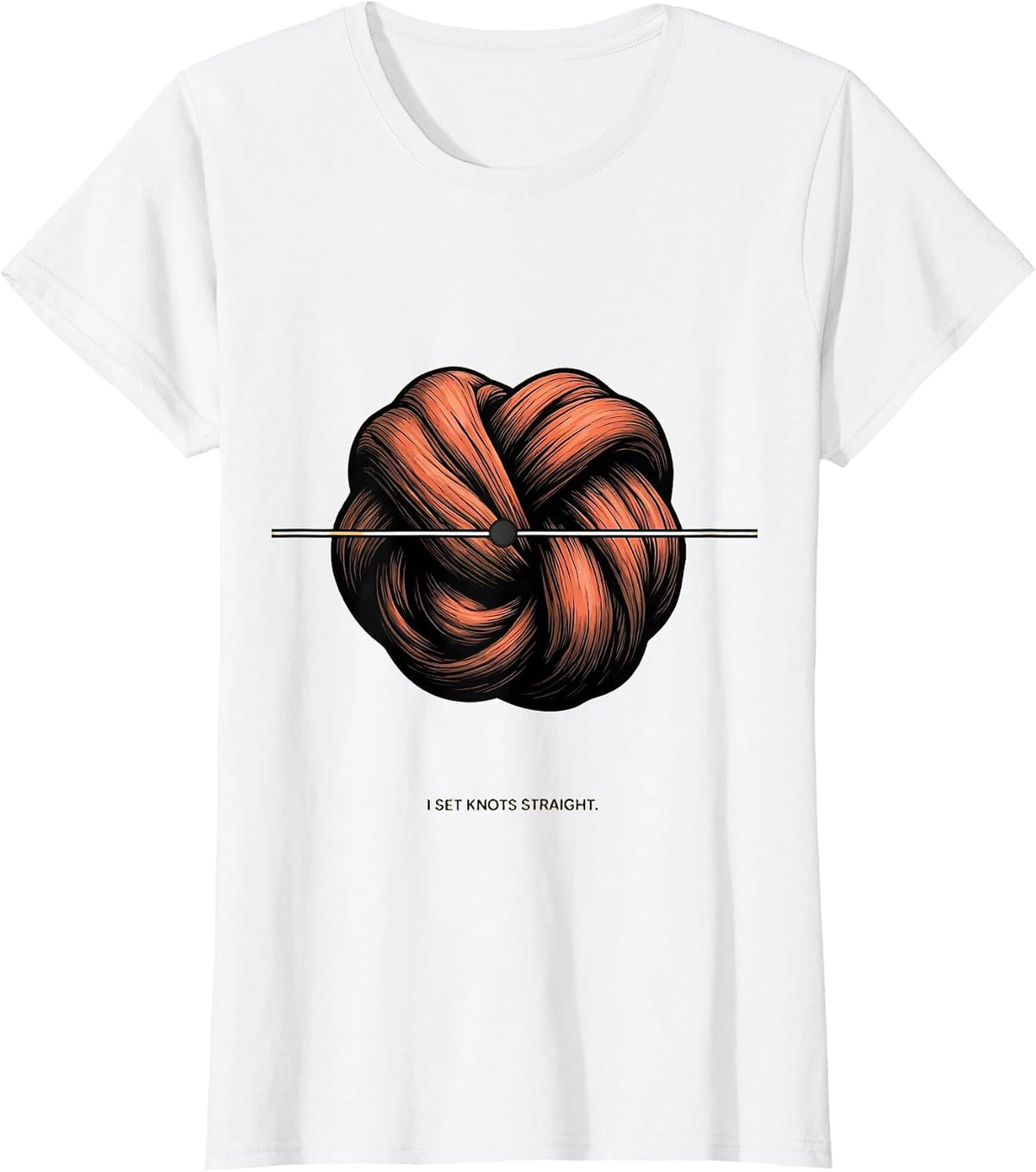 I Set Knots Straight Funny Massage Therapist LMT Gift T-Shirt - White