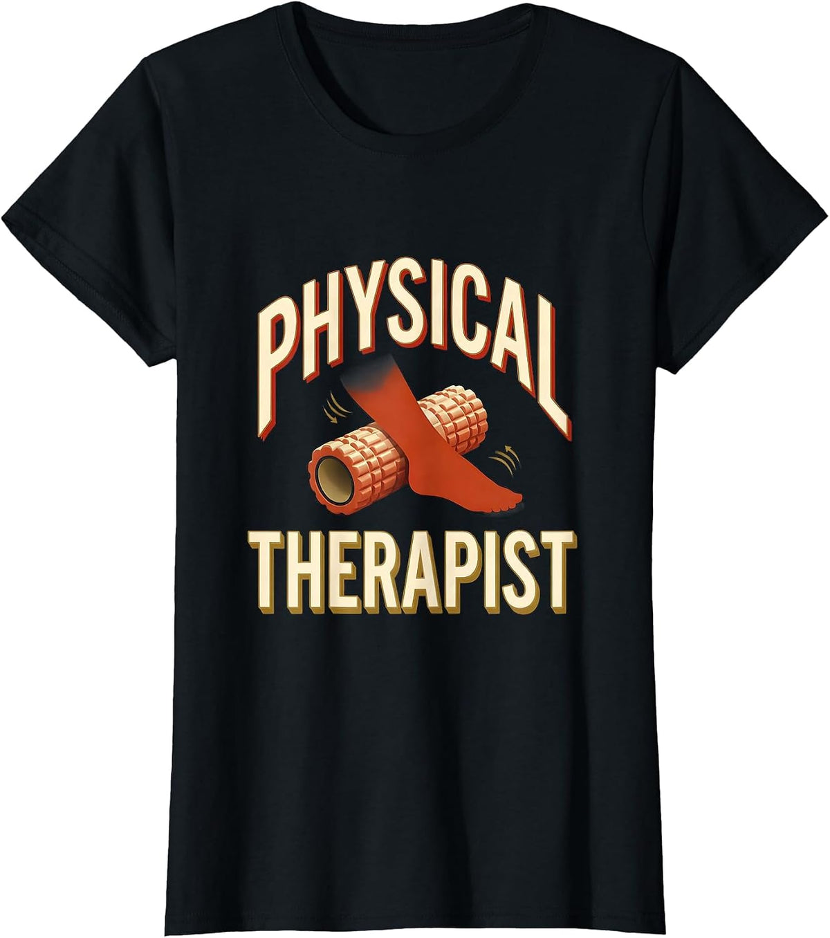 Physical Therapist Retro Sign Painter Showcard OT PT Pride T-Shirt - Black