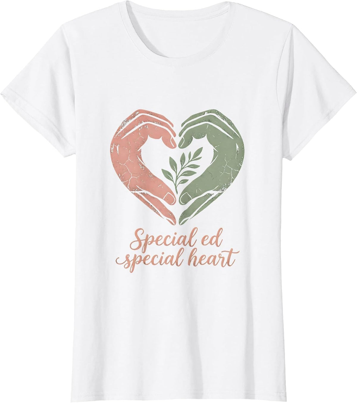 Special Ed Special Heart Teacher Design T-Shirt - White