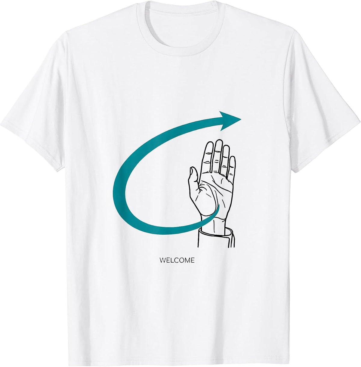 Men's Welcome Inclusive ASL Sign Language Teacher Inclusion T-Shirt - White