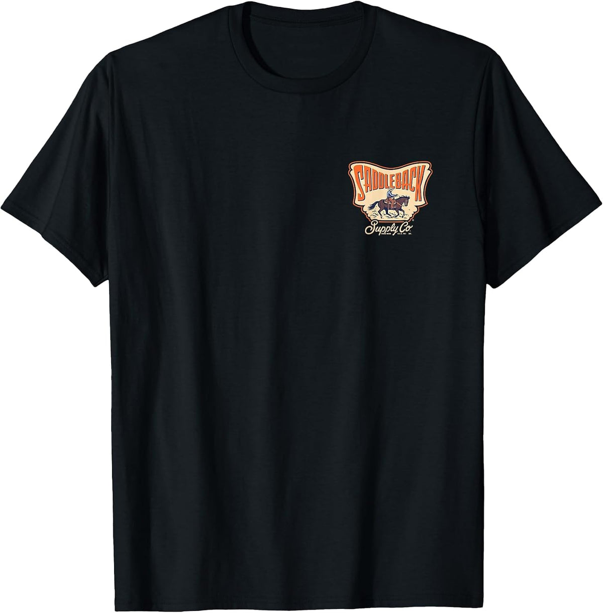 Riding Out West Cowboy Graphic Country Lightweight Graphic T-Shirt - Black