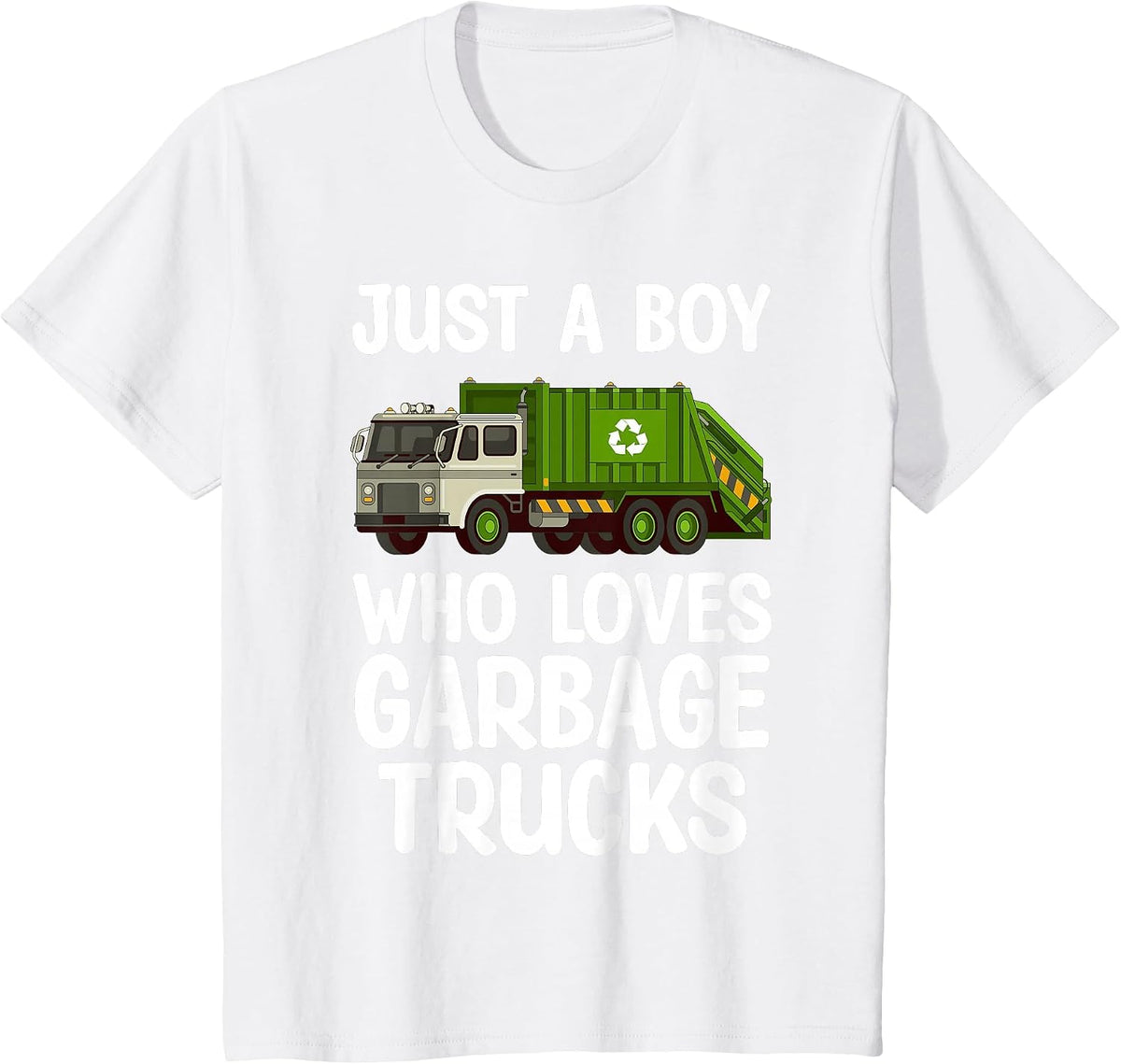 Best Garbage Truck Art for Toddler Boys Trash Garbage Man T-Shirt - White