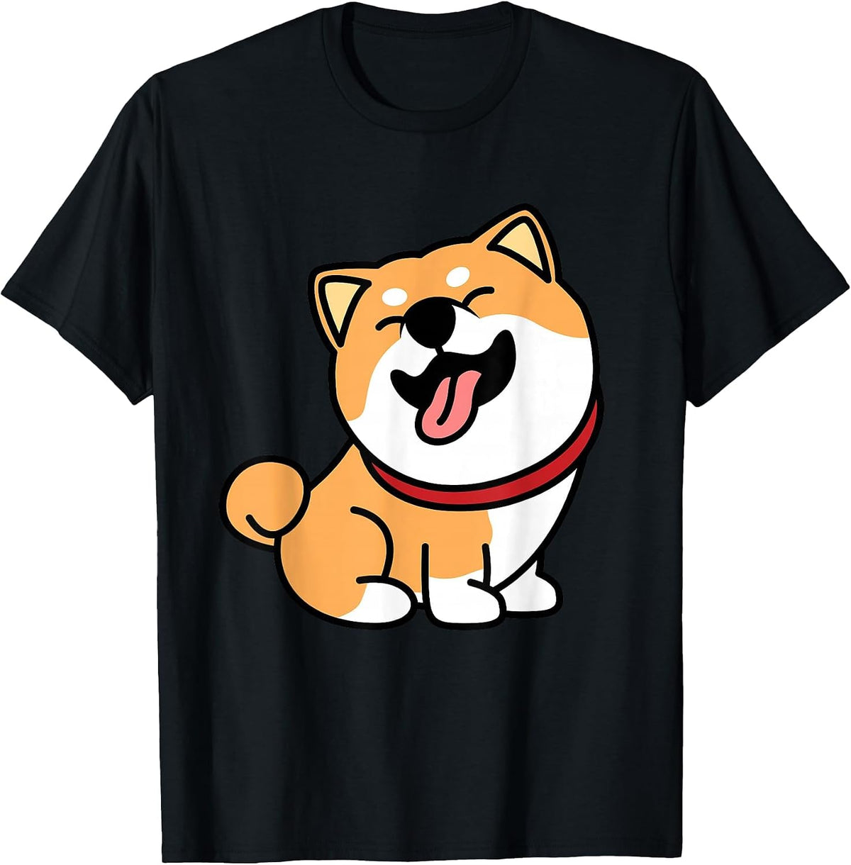 Cute Shiba Inu Dog Lover T-Shirt - Black