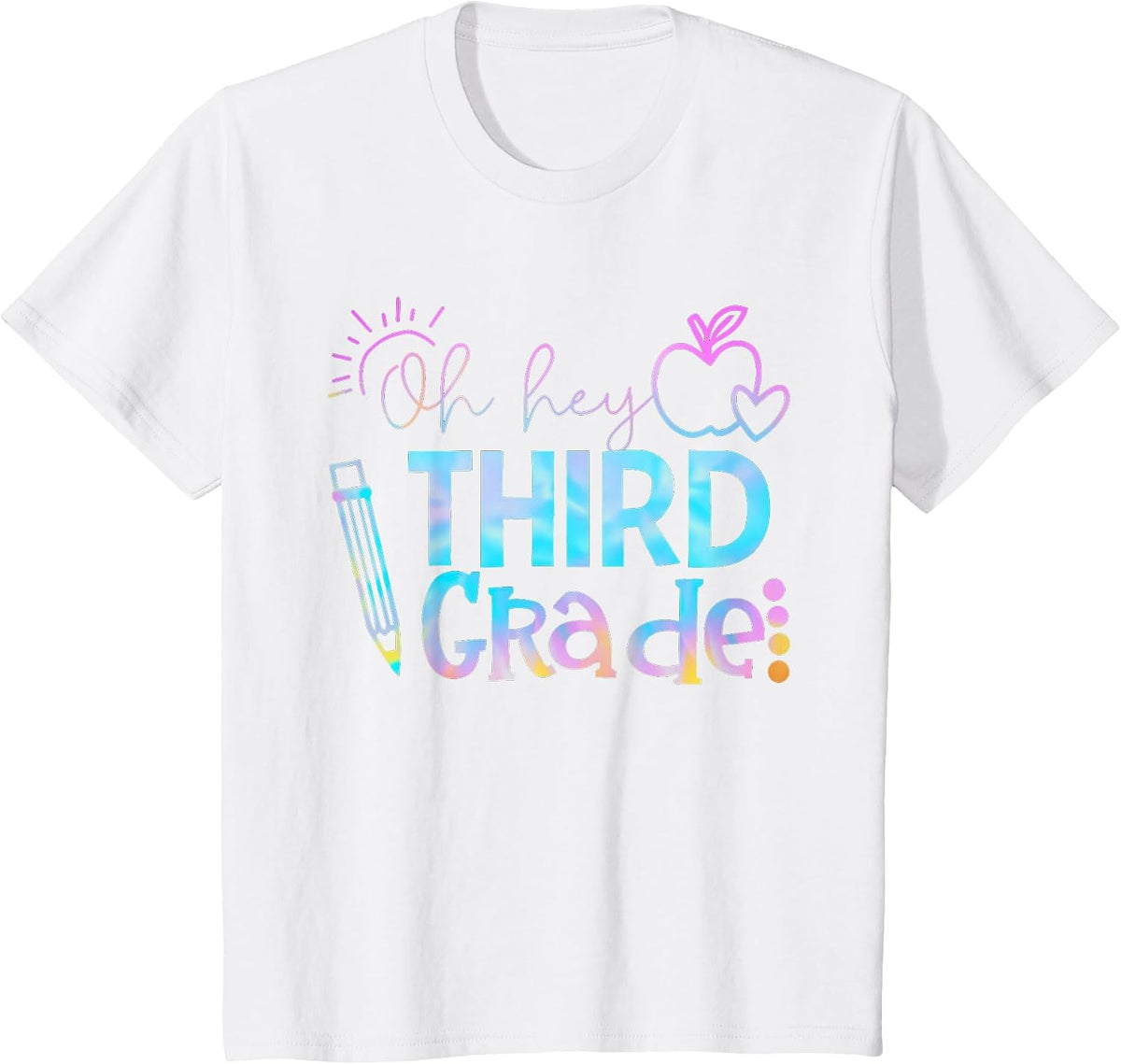 Tie Dye Oh Hey Third Grade First Day of School 3rd Grade T-Shirt - White