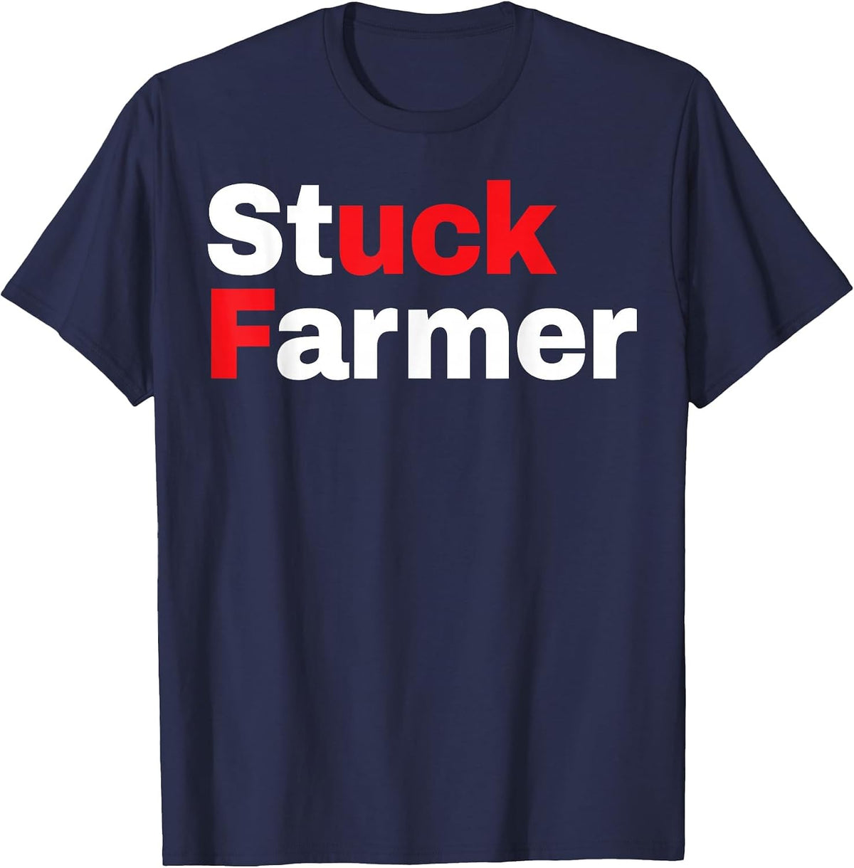 Stuck Farmer T-Shirt - Navy Blue