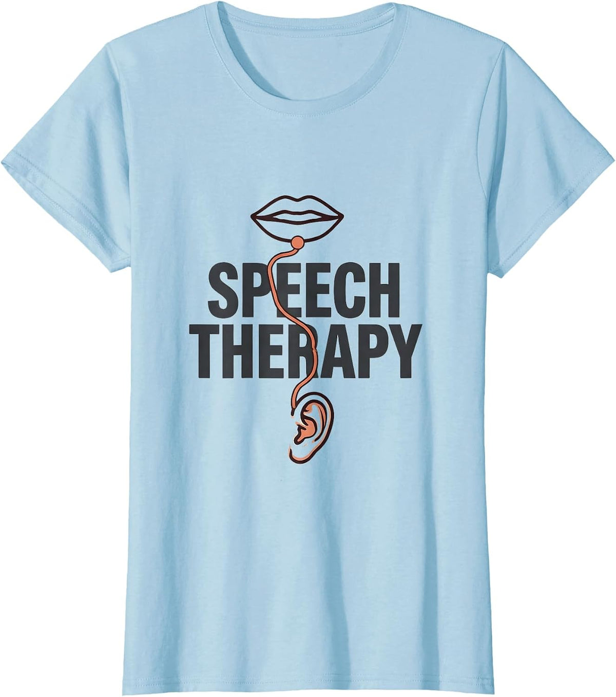 Women's Speech Therapy Minimalist Cute SLP Professional Pride T-Shirt - Baby Blue