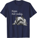 Adorable Cairn Terrier Nope Not Today T-Shirt - Lazy Dog T-Shirt - Navy Blue