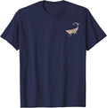 Bighorn Petroglyph Rock Art Pocket-Style Emblem. T-Shirt - Navy Blue