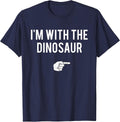 I'm with Dinosaur Halloween Costume Party Matching Dinosaur T-Shirt - Navy Blue