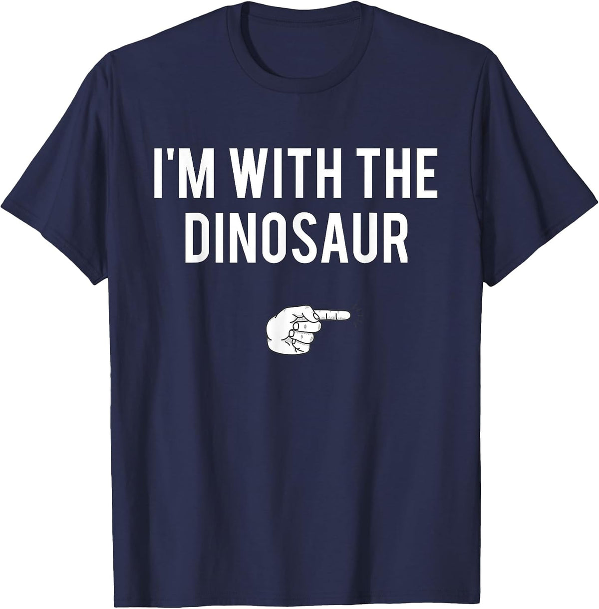 I'm with Dinosaur Halloween Costume Party Matching Dinosaur T-Shirt - Navy Blue
