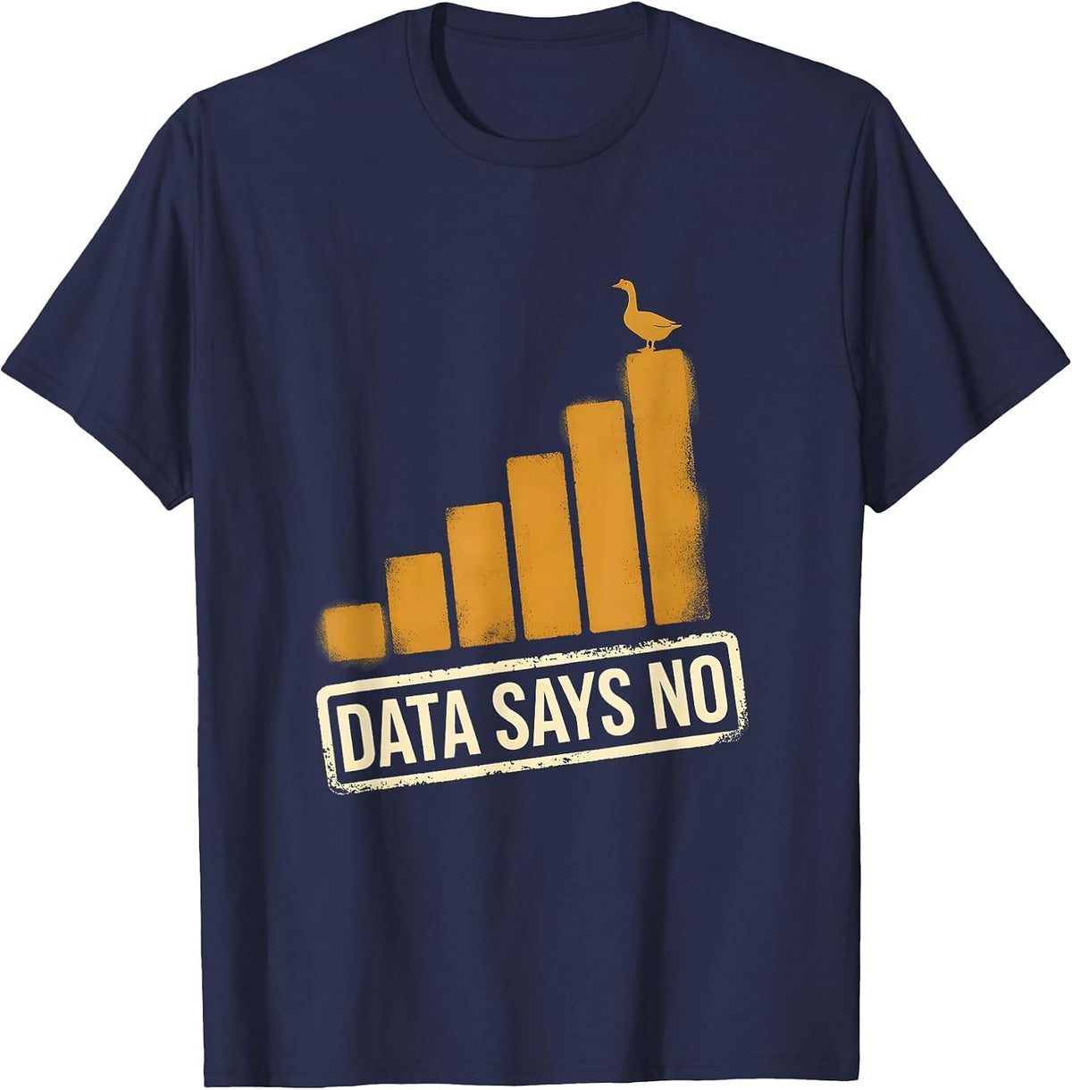 Data Says No Funny Special Education Teacher SPED Humor T-Shirt - Navy Blue
