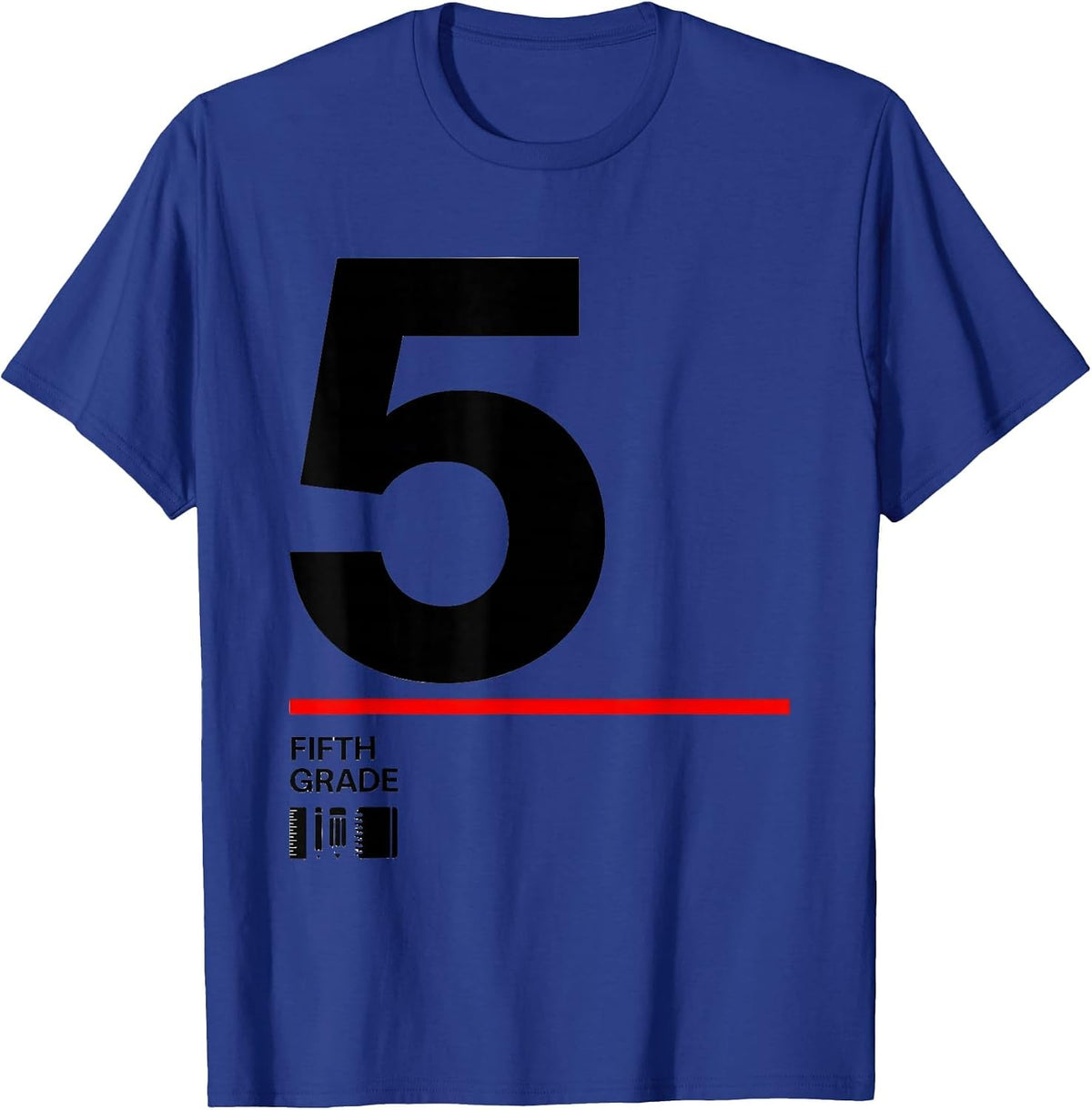 5TH GRADE FIFTH GRADE Swiss International Back To School T-Shirt - Royal Blue