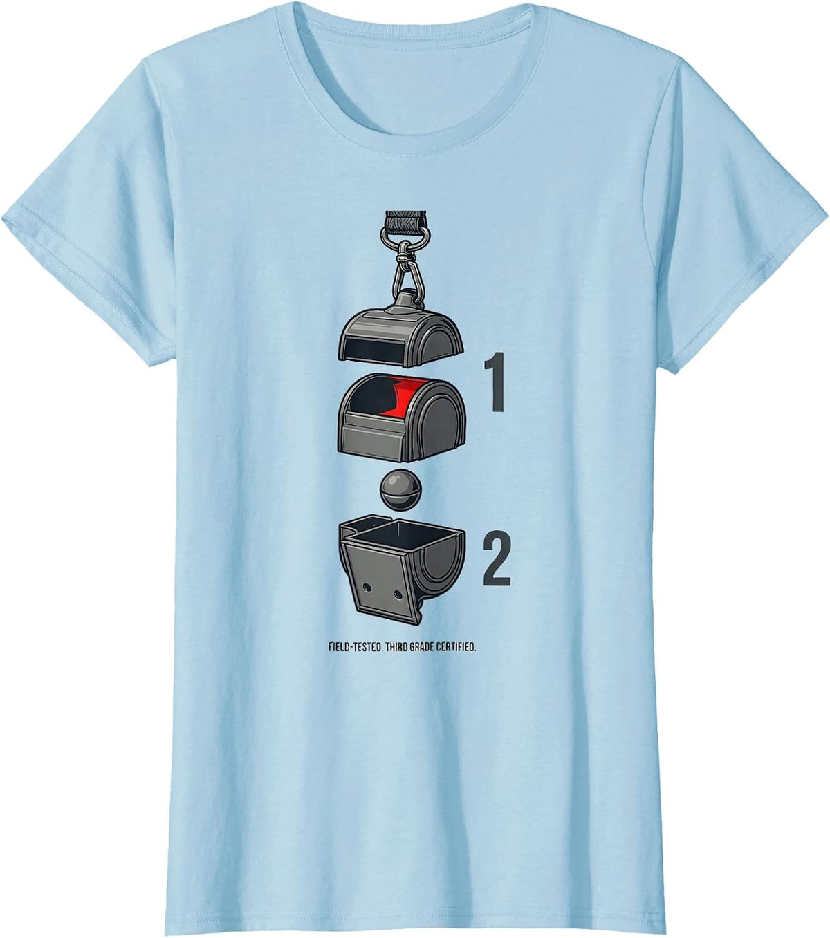 Field-Tested Third Grade Certified Teacher Back To School T-Shirt - Baby Blue
