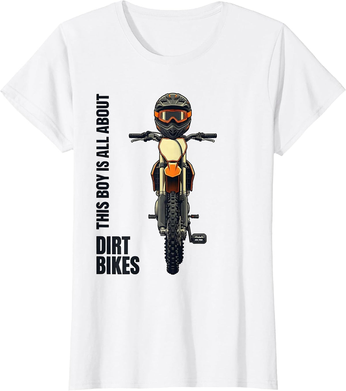 Women's This Boy Is All About Dirt Bikes Kids Dirt Bike Boy T-Shirt - White