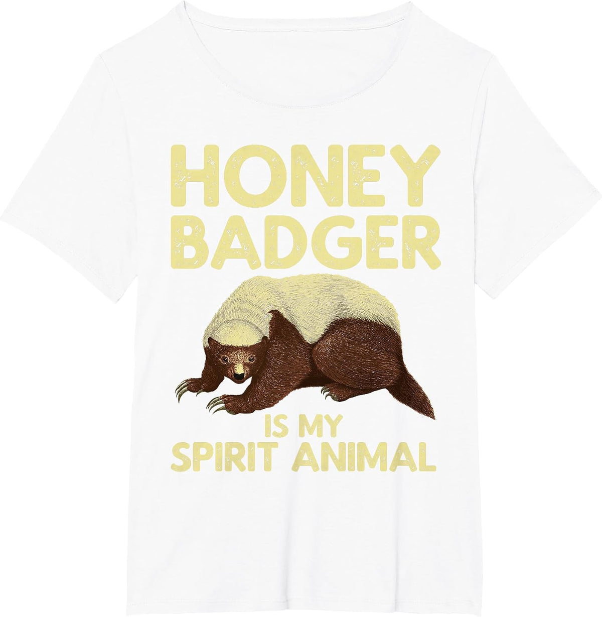 Cool Honey Badger for Men Women Spirit Animal Lover Wildlife T-Shirt - White