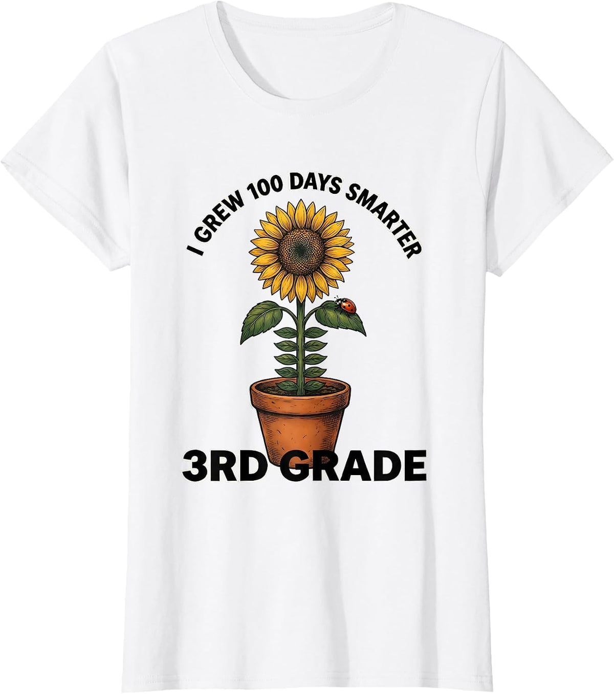 I Grew 100 Days Smarter — 3rd Grade Playful Teacher T-Shirt - White