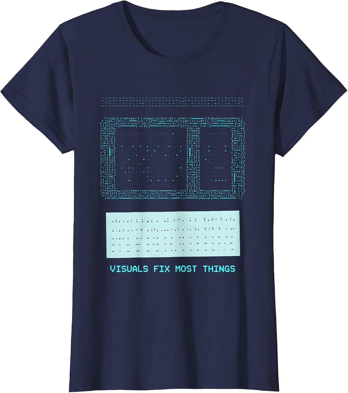 Women's Visuals Fix Most Things Special Education Teacher T-Shirt - Navy Blue