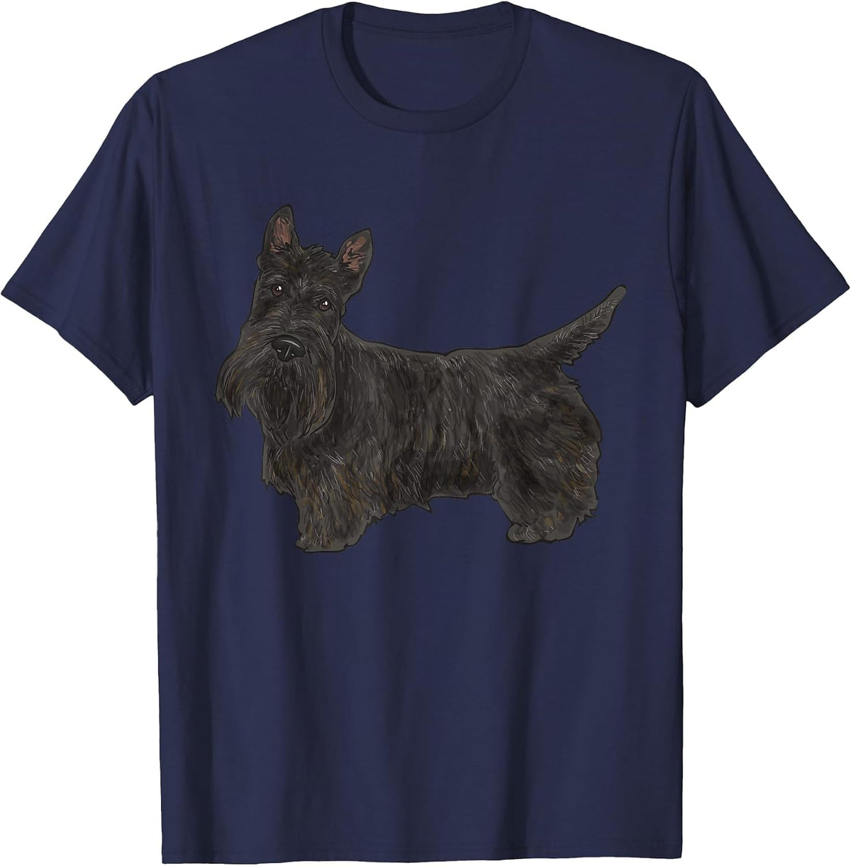 Scottish Terrier Dog Scottie T-Shirt - Navy Blue
