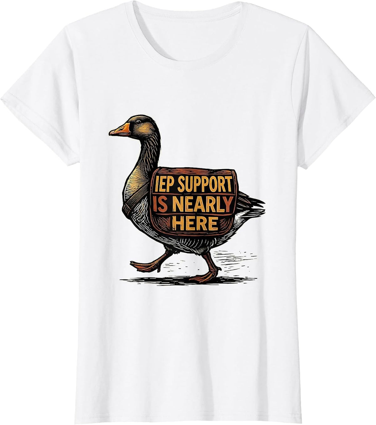 IEP Support Is Nearly Here Funny Special Education Teacher T-Shirt - White