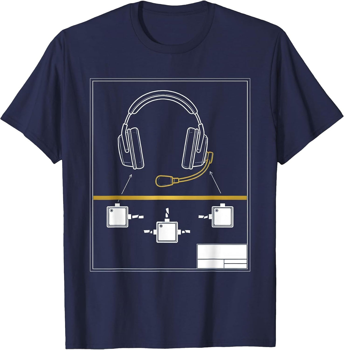 Drafting Panel Thin Line Tribute 911 Dispatcher T-Shirt - Navy Blue