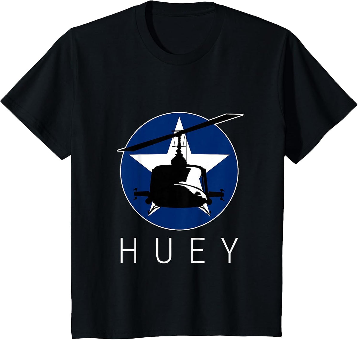Huey Bell UH-1 Transport Helicopter T-Shirt T-Shirt - Black