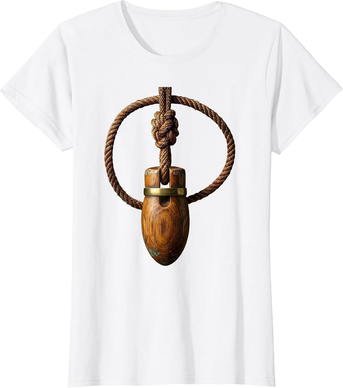 Duck Call Lanyard Knot Hunting Graphic T-Shirt - White