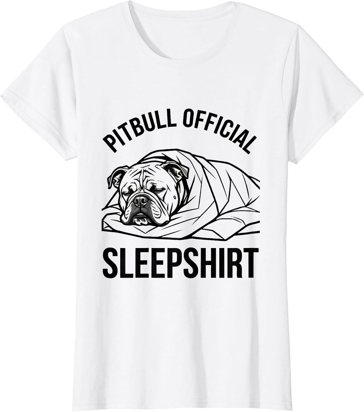 Women's Pitbull Official Sleepshirt Cozy Dog Owner Nightgown T-Shirt - White