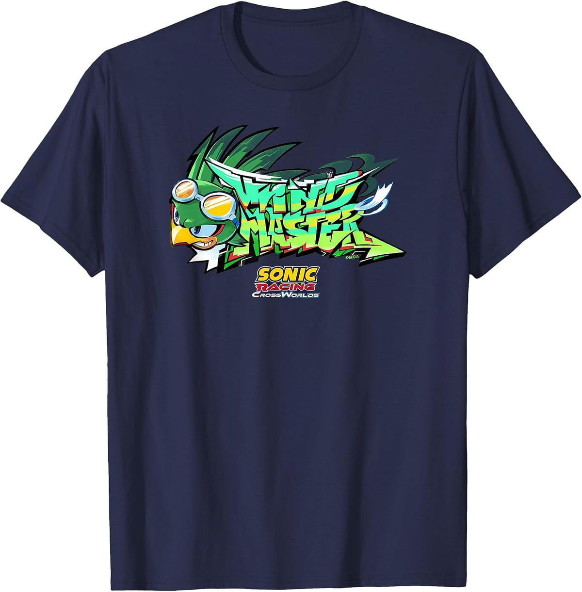 Sonic Racing CrossWorlds - Jet Decal T-Shirt - Navy Blue