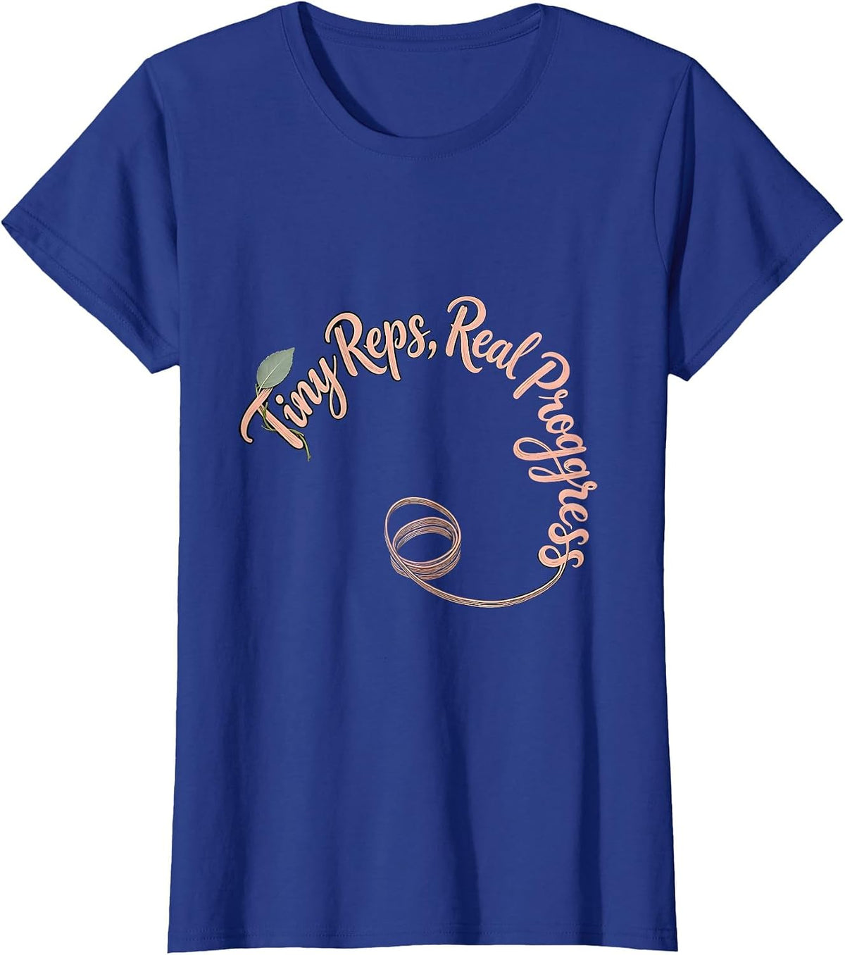 Women's Tiny Reps, Real Progress Boho Typography OT PT Therapist T-Shirt - As Pictured