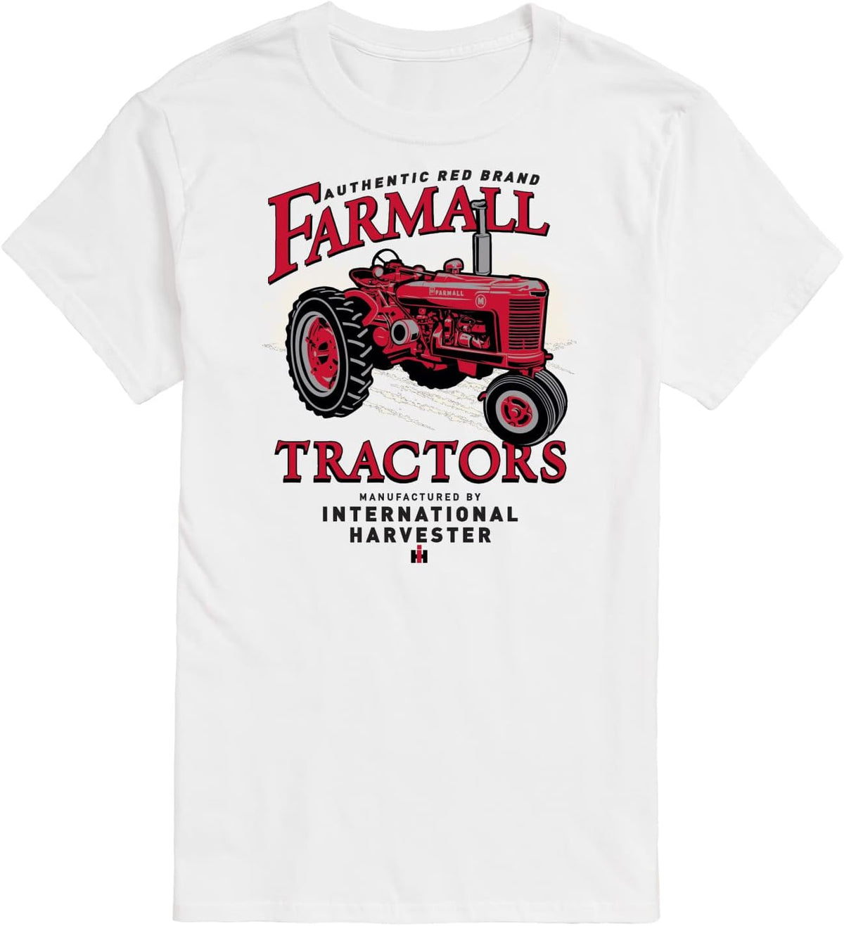 Authentic Farmall Tractors - Men's Short Sleeve Graphic T-Shirt - White